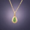 Tsavorite Dew Pendant｜翠滴 18K黃金沙弗萊石榴石墜飾