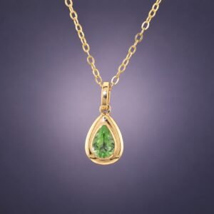pendant18ksafulasueiti2 Tsavorite Dew Pendant|翠滴 18K黃金沙弗萊石榴石墜飾