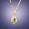 Tsavorite Dew Pendant｜翠滴 18K黃金沙弗萊石榴石墜飾