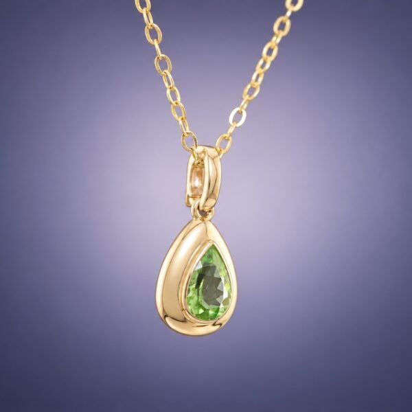 Tsavorite Dew Pendant｜翠滴 18K黃金沙弗萊石榴石墜飾