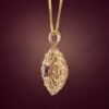 Sunset Spinel Reversible Pendant｜18K金日落色尖晶石雙面雕花鑽石墜飾