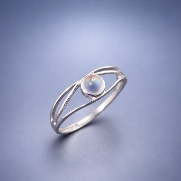 ringmoontoneye2 Moonlight Orbit Ring|月光軌跡 925純銀月光石開口戒指