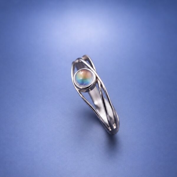 ringmoontoneye3 Moonlight Orbit Ring|月光軌跡 925純銀月光石開口戒指