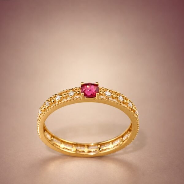 ringrubidiam1 Jedi Crimson Spinel Ring|絕地紅光 18K金紅尖晶石鑽石戒指