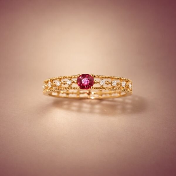ringrubidiam2 Jedi Crimson Spinel Ring|絕地紅光 18K金紅尖晶石鑽石戒指