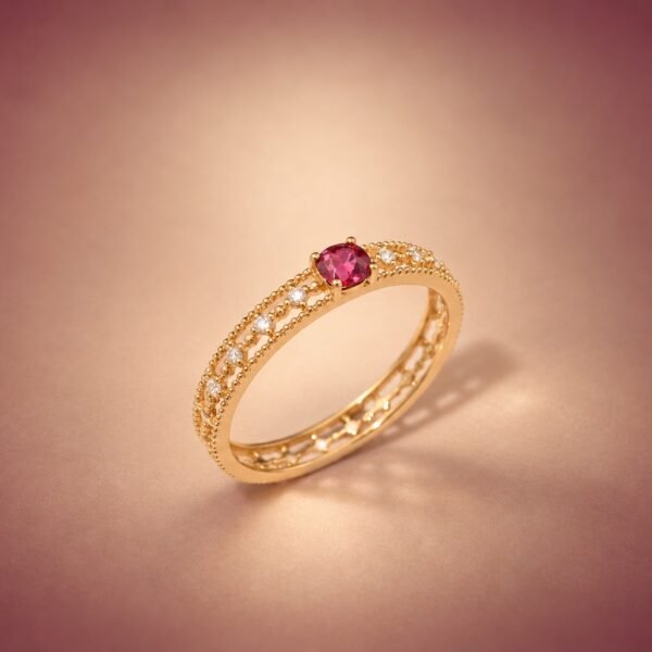 ringrubidiam3 Jedi Crimson Spinel Ring|絕地紅光 18K金紅尖晶石鑽石戒指