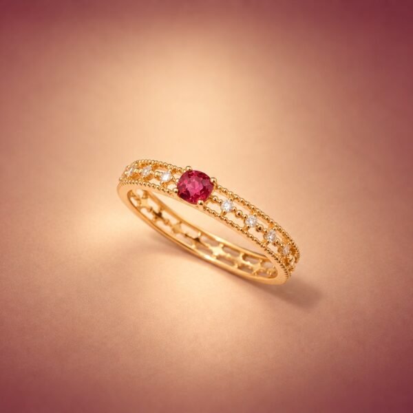 ringrubidiam4 Jedi Crimson Spinel Ring|絕地紅光 18K金紅尖晶石鑽石戒指