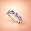 ringsilvertanzanitefivesuieti4 Violet Cascade Tanzanite Ring|紫瀑 925銀坦桑石開口戒指